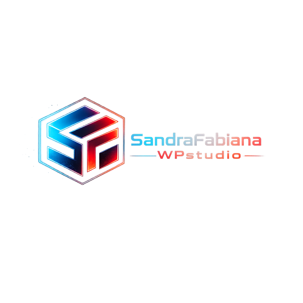 Logo Desarrollo Web Con WordPress "logo de sandra fabiana wpstudio"
